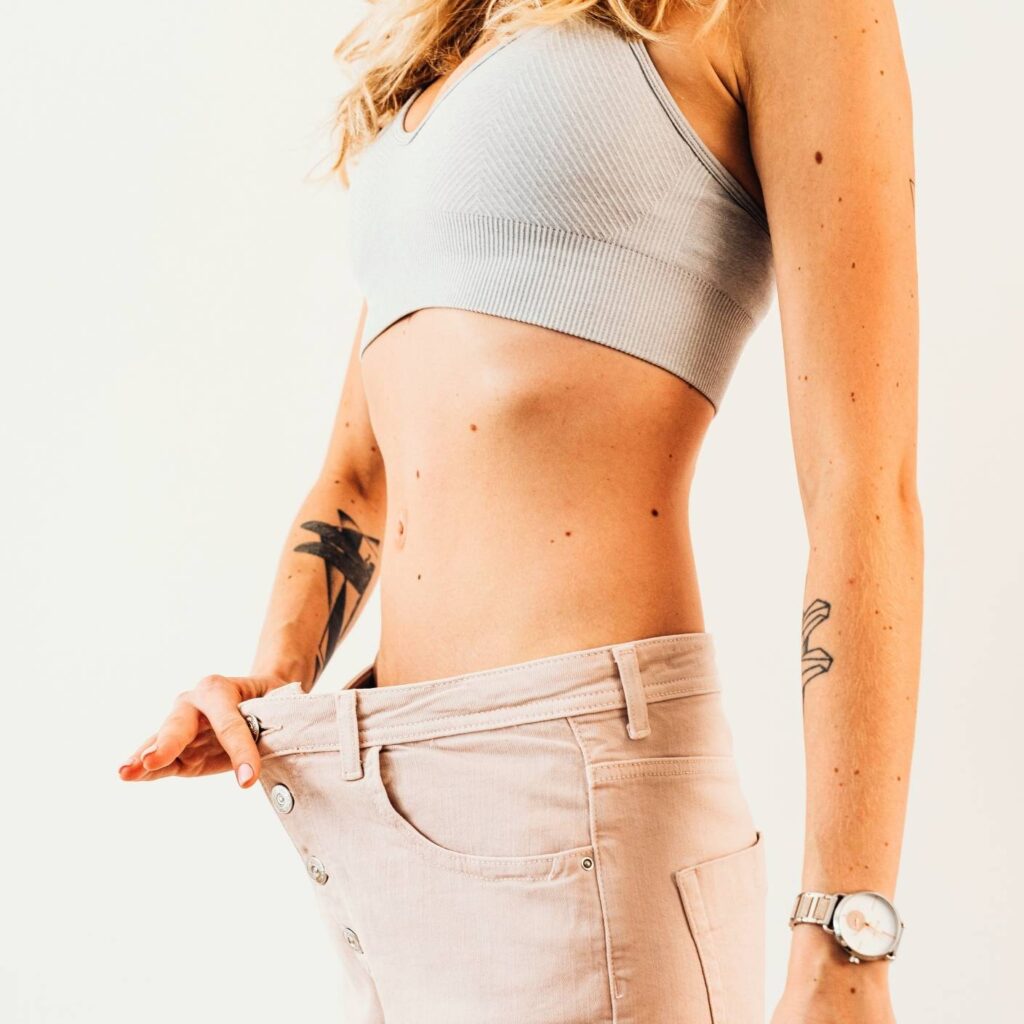 woman weight loss results