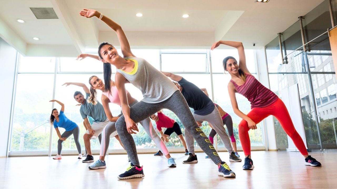 fitness class at the gym for ultimate exercise and weight loss